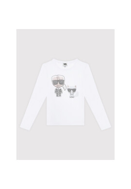 KARL LAGERFELD Блуза Z15329 D Бял Regular Fit - Pepit.bg