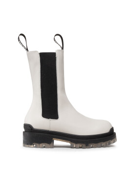 KARL LAGERFELD Боти тип челси KL41680 Бял - Pepit.bg