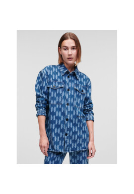 KARL LAGERFELD дънкова риза Monogram 225W1408 Син Oversize - Pepit.bg