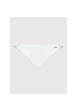 KARL LAGERFELD Долнище на бански Printed Logo KL22WBT02 Бял - Pepit.bg