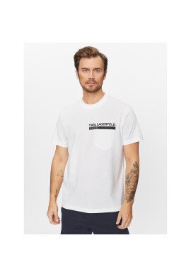 Karl Lagerfeld Jeans Тишърт 235D1701 Бял Regular Fit - Pepit.bg