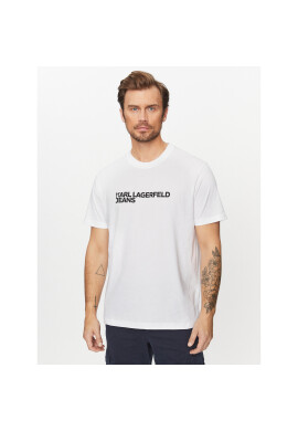 Karl Lagerfeld Jeans Тишърт 235D1707 Бял Regular Fit - Pepit.bg