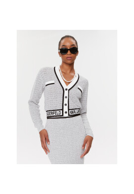 KARL LAGERFELD Кардиган 235W2007 Сив Regular Fit - Pepit.bg