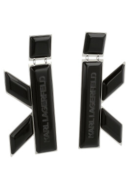 KARL LAGERFELD Обеци с клипс 221W3931 Черен - Pepit.bg