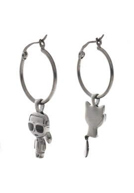 KARL LAGERFELD Обици 220W3909 Сив - Pepit.bg