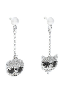 KARL LAGERFELD Обици 220W3964 Сребрист - Pepit.bg