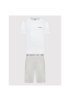 KARL LAGERFELD Пижама 220M2180 Бял Regular Fit - Pepit.bg