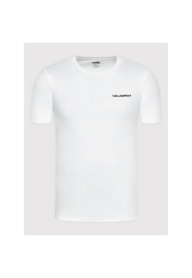 KARL LAGERFELD Пижама 220M2181 Бял Regular Fit - Pepit.bg