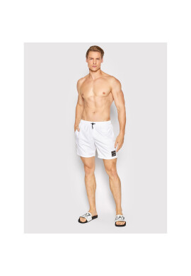 KARL LAGERFELD Плувни шорти Basic KL22MBM01 Бял Regular Fit - Pepit.bg