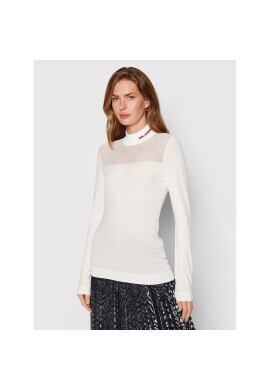 KARL LAGERFELD Поло Logo 221W2001 Бял Regular Fit - Pepit.bg