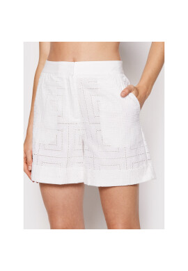 KARL LAGERFELD Шорти от плат 221W1004 Бял Regular Fit - Pepit.bg