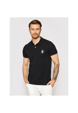 KARL LAGERFELD Тениска с яка и копчета Basic KL21MPL01 Черен Regular Fit - Pepit.bg
