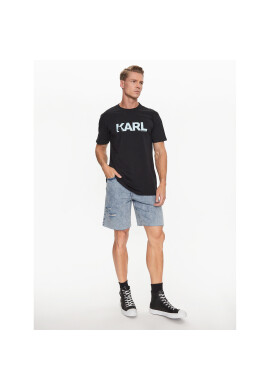 KARL LAGERFELD Тишърт 230M2211 Черен Regular Fit - Pepit.bg