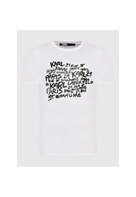 KARL LAGERFELD Тишърт 755049 521224 Бял Regular Fit - Pepit.bg