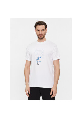 KARL LAGERFELD Тишърт 755401 541221 Бял Regular Fit - Pepit.bg