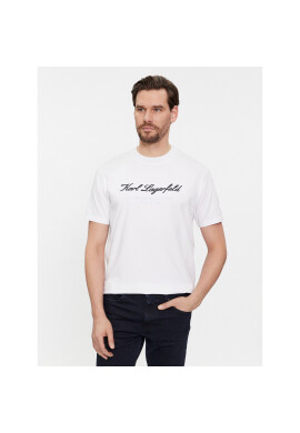 KARL LAGERFELD Тишърт 755403 541221 Бял Regular Fit - Pepit.bg