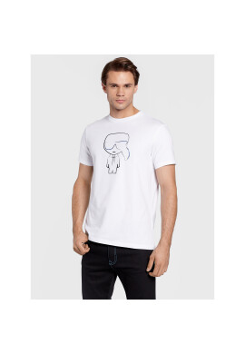 KARL LAGERFELD Тишърт 755421 524221 Бял Regular Fit - Pepit.bg