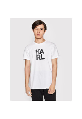 KARL LAGERFELD Тишърт Classic KL22MTS01 Бял Regular Fit - Pepit.bg