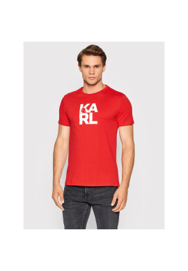 KARL LAGERFELD Тишърт Classic KL22MTS01 Червен Regular Fit - Pepit.bg