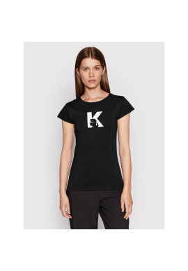 KARL LAGERFELD Тишърт KL22WTS01 Черен Regular Fit - Pepit.bg