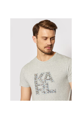 KARL LAGERFELD Тишърт Library KL21MTS01 Сив Regular Fit - Pepit.bg