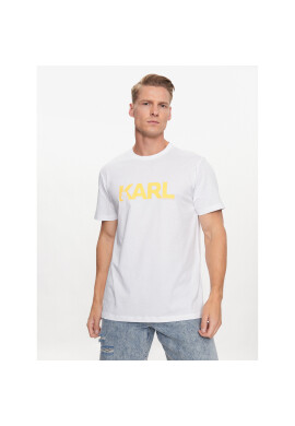 KARL LAGERFELD Тишърт Logo 230M2211 Бял Regular Fit - Pepit.bg