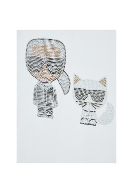 KARL LAGERFELD Тишърт Z15361 S Бял Regular Fit - Pepit.bg