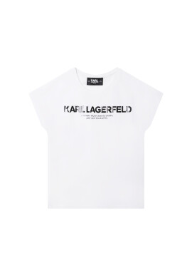 Karl Lagerfeld Kids Тишърт Z15415 S Бял Regular Fit - Pepit.bg