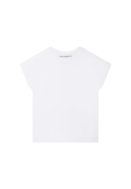 Karl Lagerfeld Kids Тишърт Z15415 S Бял Regular Fit - Pepit.bg