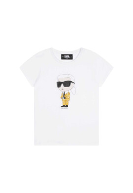 Karl Lagerfeld Kids Тишърт Z15417 M Бял Regular Fit - Pepit.bg