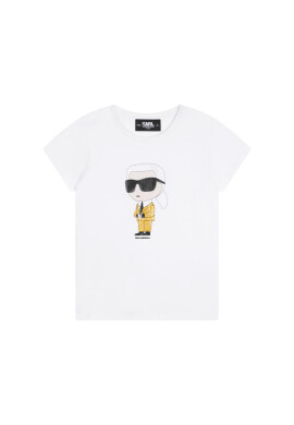 Karl Lagerfeld Kids Тишърт Z15417 S Бял Regular Fit - Pepit.bg