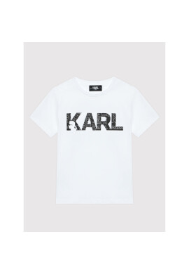 KARL LAGERFELD Тишърт Z25358 M Бял Regular Fit - Pepit.bg