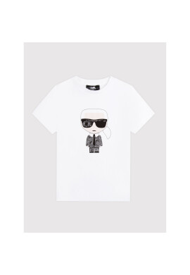 KARL LAGERFELD Тишърт Z25370 M Бял Regular Fit - Pepit.bg