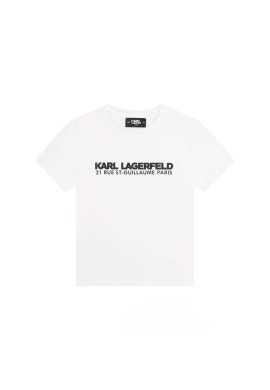 Karl Lagerfeld Kids Тишърт Z25393 S Бял Regular Fit - Pepit.bg