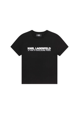 Karl Lagerfeld Kids Тишърт Z25393 S Черен Regular Fit - Pepit.bg