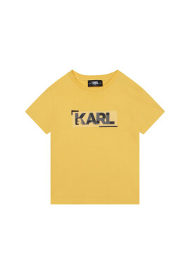 Karl Lagerfeld Kids Тишърт Z25397 D Жълт Regular Fit - Pepit.bg