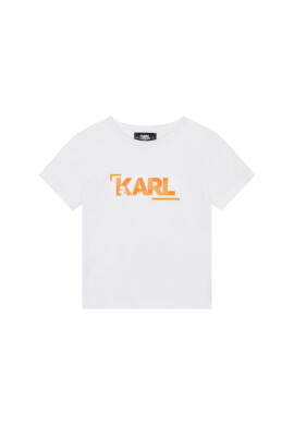 Karl Lagerfeld Kids Тишърт Z25397 M Бял Regular Fit - Pepit.bg