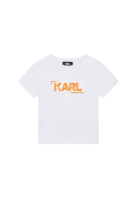 Karl Lagerfeld Kids Тишърт Z25397 S Бял Regular Fit - Pepit.bg