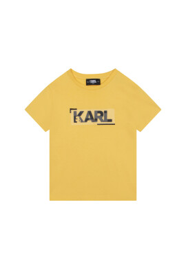 Karl Lagerfeld Kids Тишърт Z25397 S Жълт Regular Fit - Pepit.bg