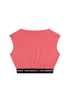 Karl Lagerfeld Kids топ Z15410 D Червен Regular Fit - Pepit.bg