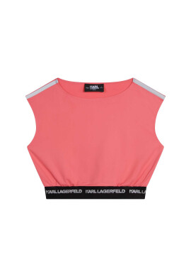 Karl Lagerfeld Kids топ Z15410 M Червен Regular Fit - Pepit.bg