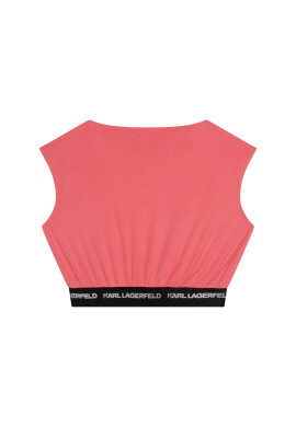 Karl Lagerfeld Kids топ Z15410 M Червен Regular Fit - Pepit.bg
