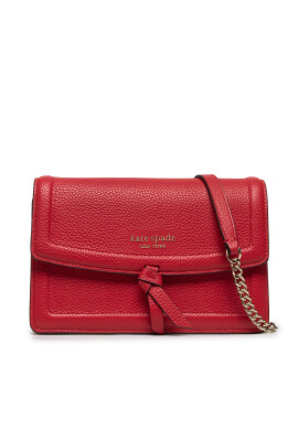 Kate Spade Дамска чанта Knott Pebbled Leather Flap Cro K6830 Червен - Pepit.bg