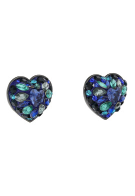 Kate Spade Обици Something Sprkly Heart Studs K6759 Тъмносин - Pepit.bg
