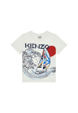 Kenzo Kids Тишърт K25098 D Бял Regular Fit - Pepit.bg