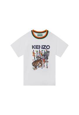 Kenzo Kids Тишърт K25791 S Бял Regular Fit - Pepit.bg