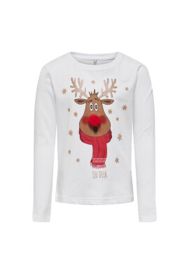 Kids ONLY Блуза Xmas 15280278 Бял Regular Fit - Pepit.bg