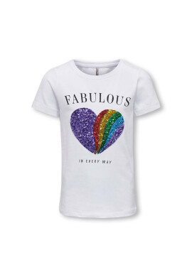 Kids ONLY Тишърт 15286275 Бял Regular Fit - Pepit.bg