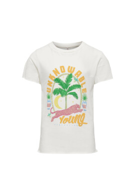 Kids ONLY Тишърт 15292294 Бял Slim Fit - Pepit.bg