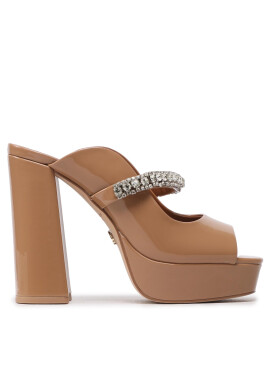 Kurt Geiger Чехли Duke Platform Peep Toe 9559248309 Кафяв - Pepit.bg